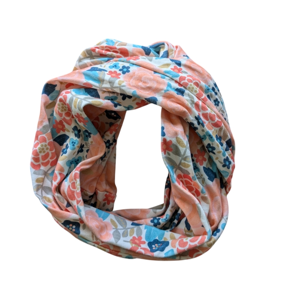 Buttercream Clothing floral infinity scarf (white)